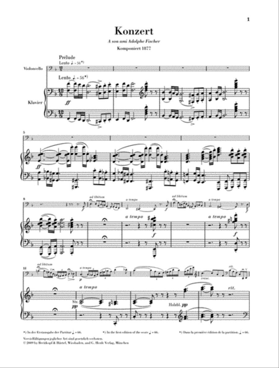 Violoncello Concerto in D minor Piano Accompaniment scores gallery preview page 2