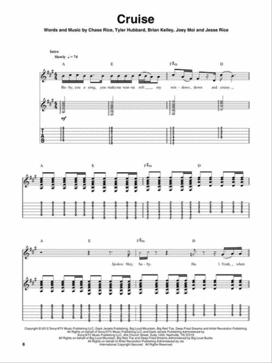 Four Chord Songs Electric Guitar scores gallery preview page 5