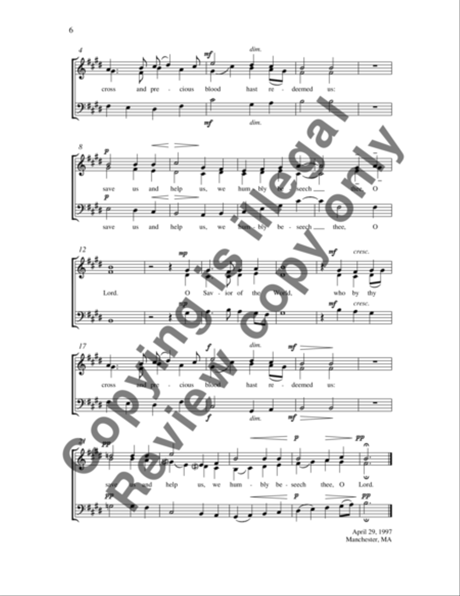Good Friday Anthems 3-Part scores gallery preview page 10