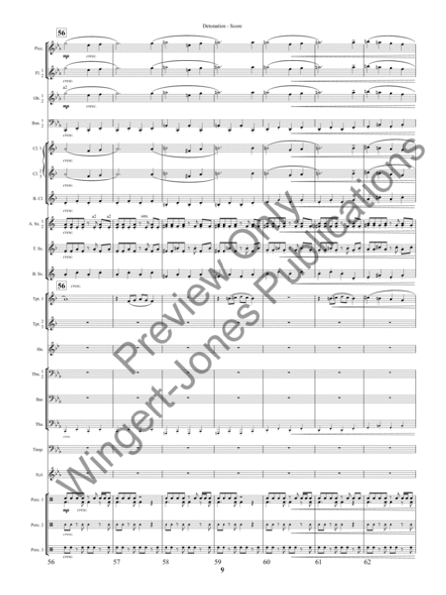 Detonation (Score) Concert Band scores gallery preview page 12