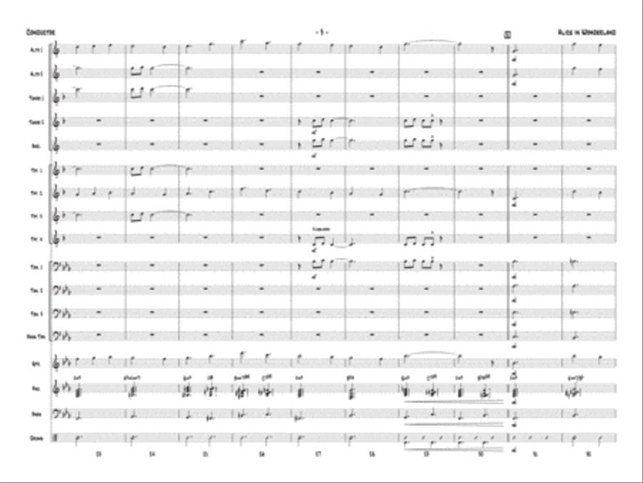 Alice in Wonderland Jazz Ensemble scores gallery preview page 4