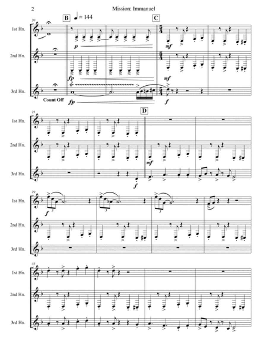 Mission: Impossible Theme Brass Trio scores gallery preview page 2