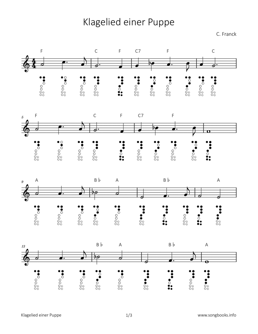 Klagelied einer Puppe Chamber Music scores gallery preview page 1