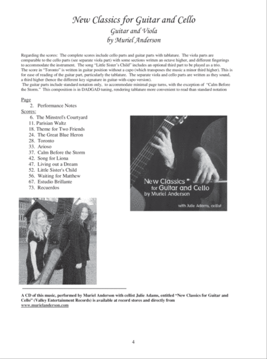 New Classics for Guitar and Cello/Guitar and Viola Cello scores gallery preview page 10