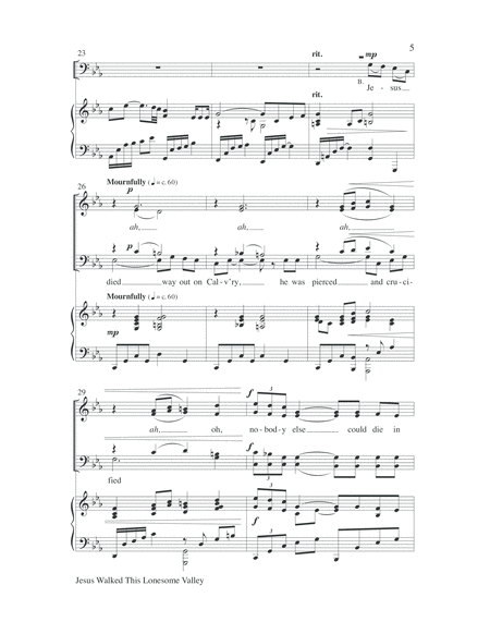 Jesus Walked This Lonesome Valley-SATB-Digital Download image number null