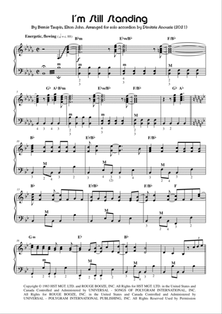 I'm Still Standing Accordion scores gallery preview page 3