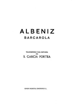 Book cover for Albeniz Barcarola (garcia Fortea) Guitar