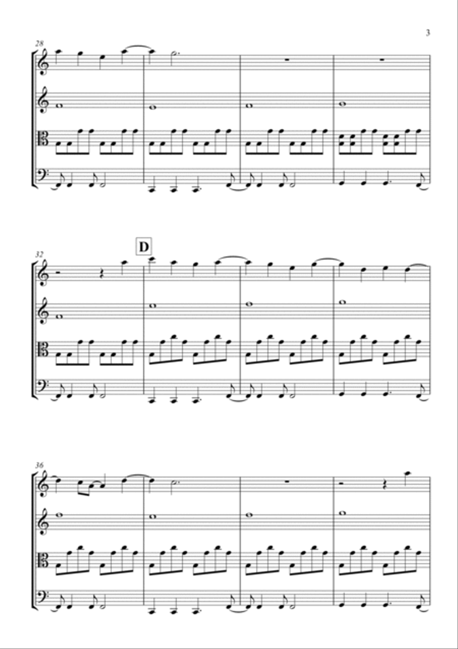 Walking On Sunshine Walking On Sunshine String Quartet scores gallery preview page 5