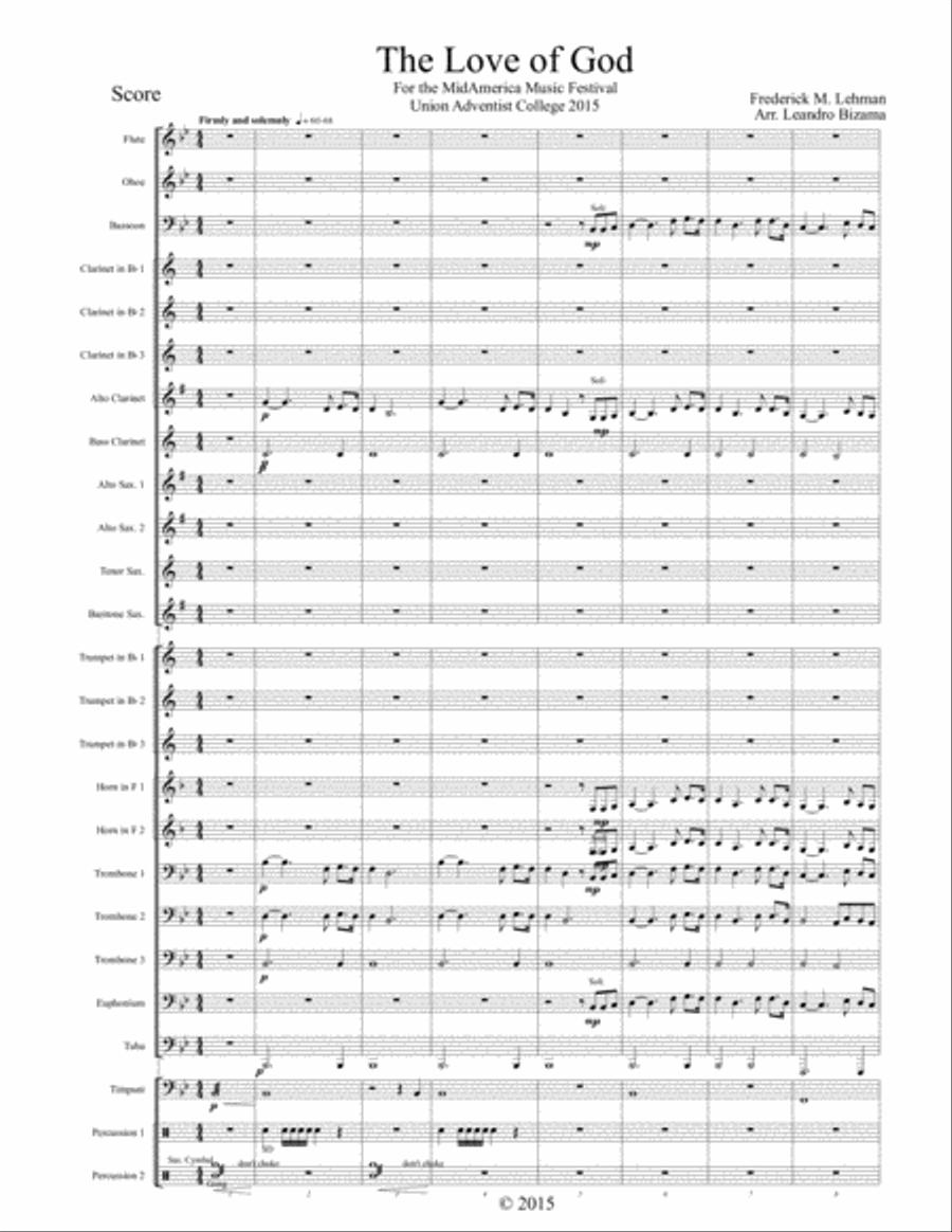The Love of God Concert Band scores gallery preview page 3