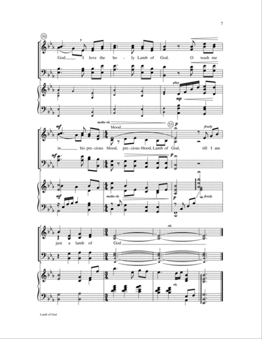 Lamb of God Choir scores gallery preview page 7