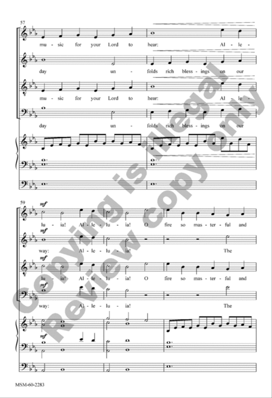 All Creatures of Our God and King (Choral Score) 4-Part scores gallery preview page 8