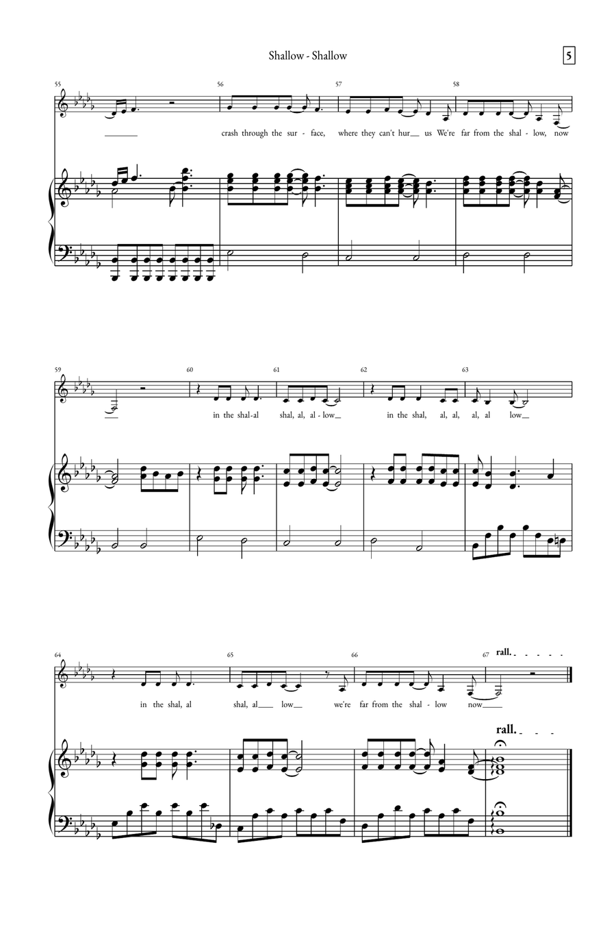 Shallow A Cappella scores gallery preview page 5