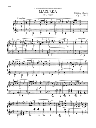 Mazurka in C Major, Op. 33, No. 3