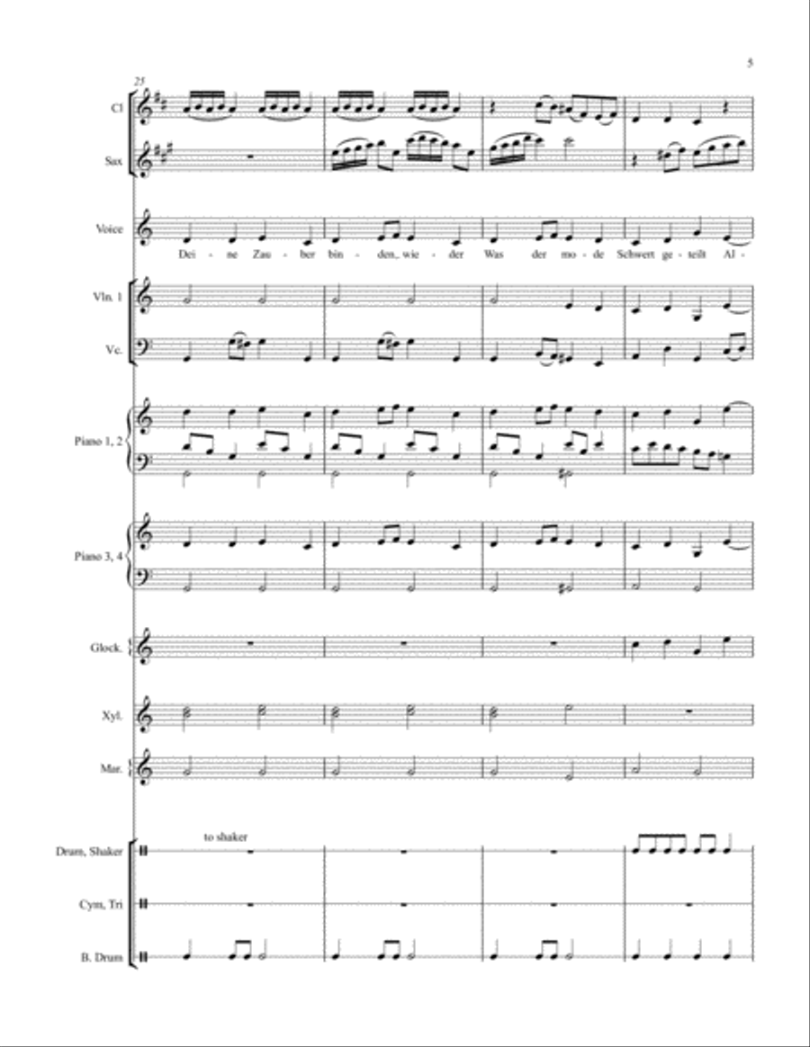 Beethoven: Ode to Joy from Symphony #9 Unison Choir scores gallery preview page 6