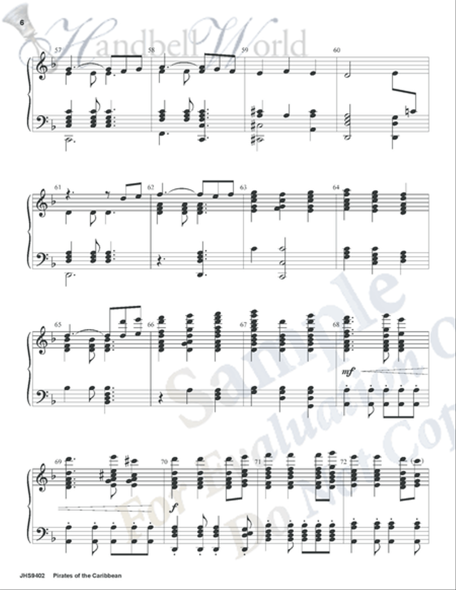 Pirates of the Caribbean Pirates of the Caribbean 5-Octaves scores gallery preview page 5
