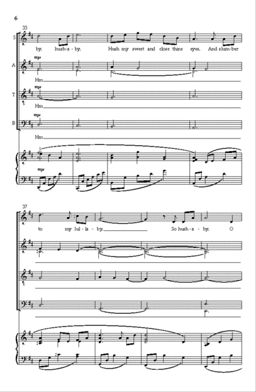 A Lullaby (Vocal Score) Divisi scores gallery preview page 5