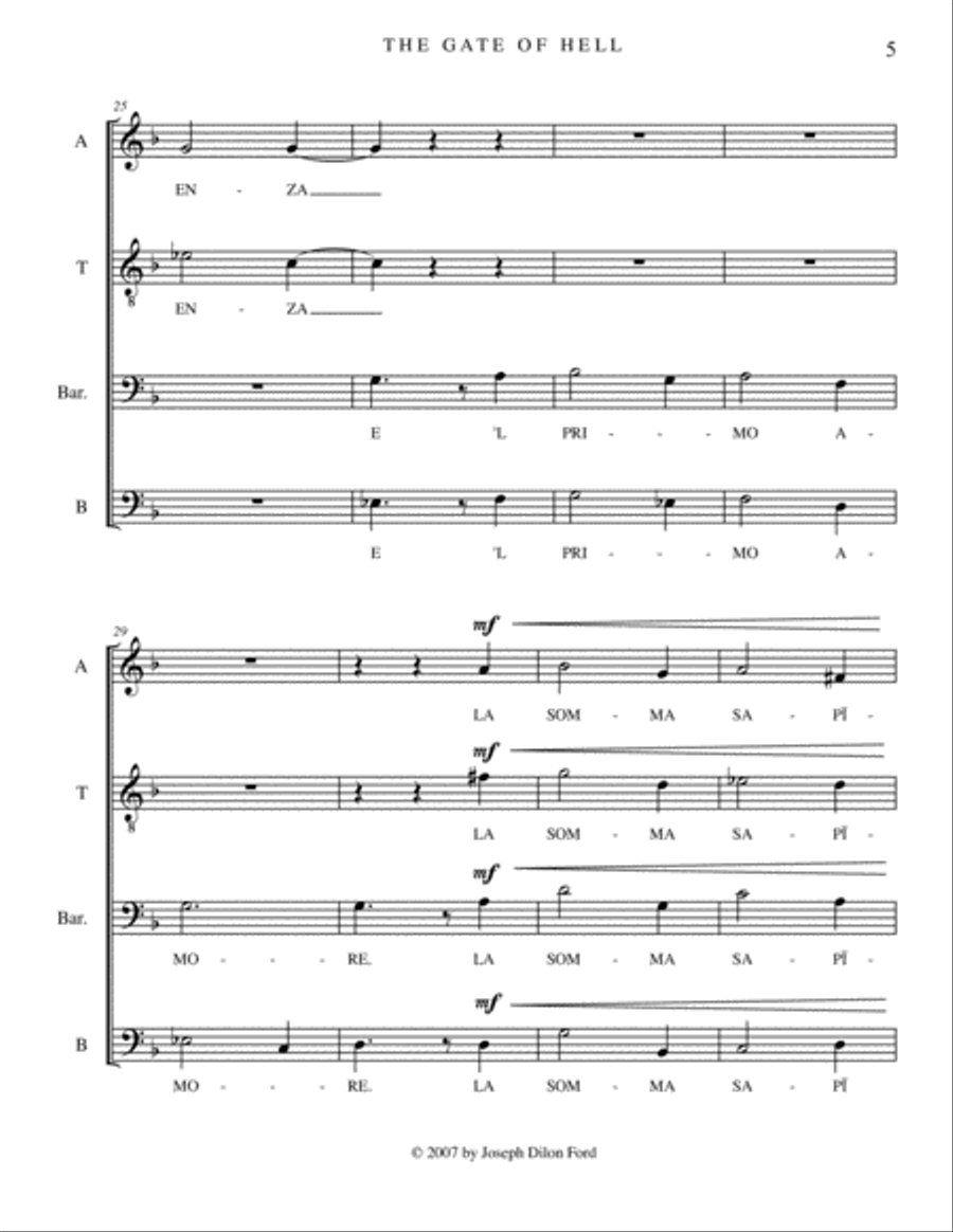 The Gate of Hell for men's choir (ATBarB) Men's Choir scores gallery preview page 5