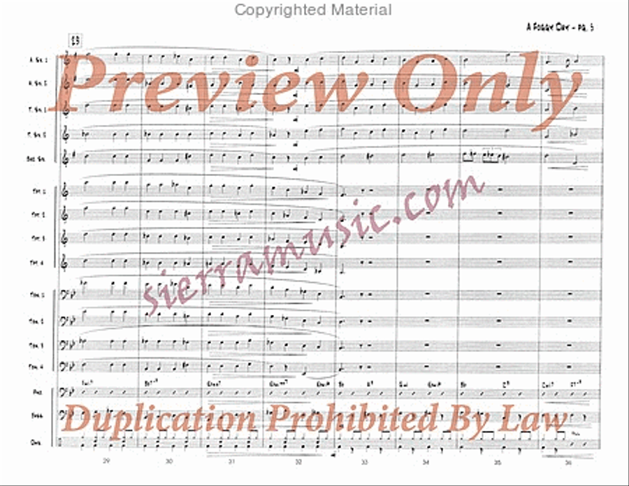 A Foggy Day A Foggy Day Big Band scores gallery preview page 6