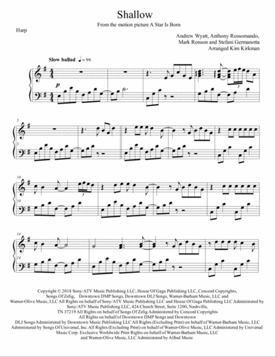 Shallow Harp scores gallery preview page 1