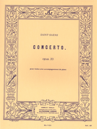 Book cover for Concerto No.1, Op.20 (violin & Piano)