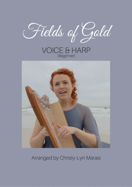 Fields Of Gold (Harp & Voice) Easy in C
