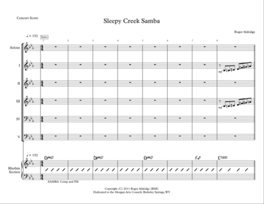 Sleepy Creek Samba Jazz Ensemble scores gallery preview page 1