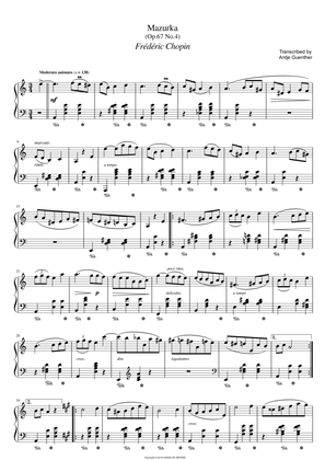 Mazurka Op. 67 No. 4