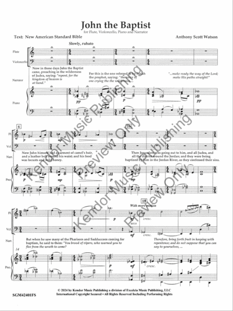 John the Baptist John the Baptist Small Ensemble scores gallery preview page 2