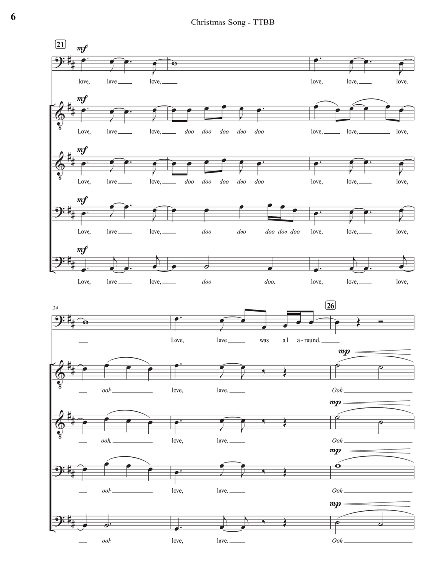 Christmas Song Christmas Song TTBB scores gallery preview page 6