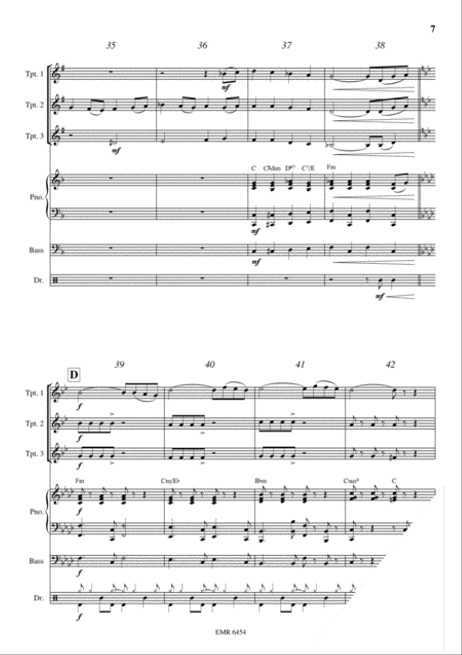 Ciao, Bella, Ciao Trumpet Trio scores gallery preview page 7