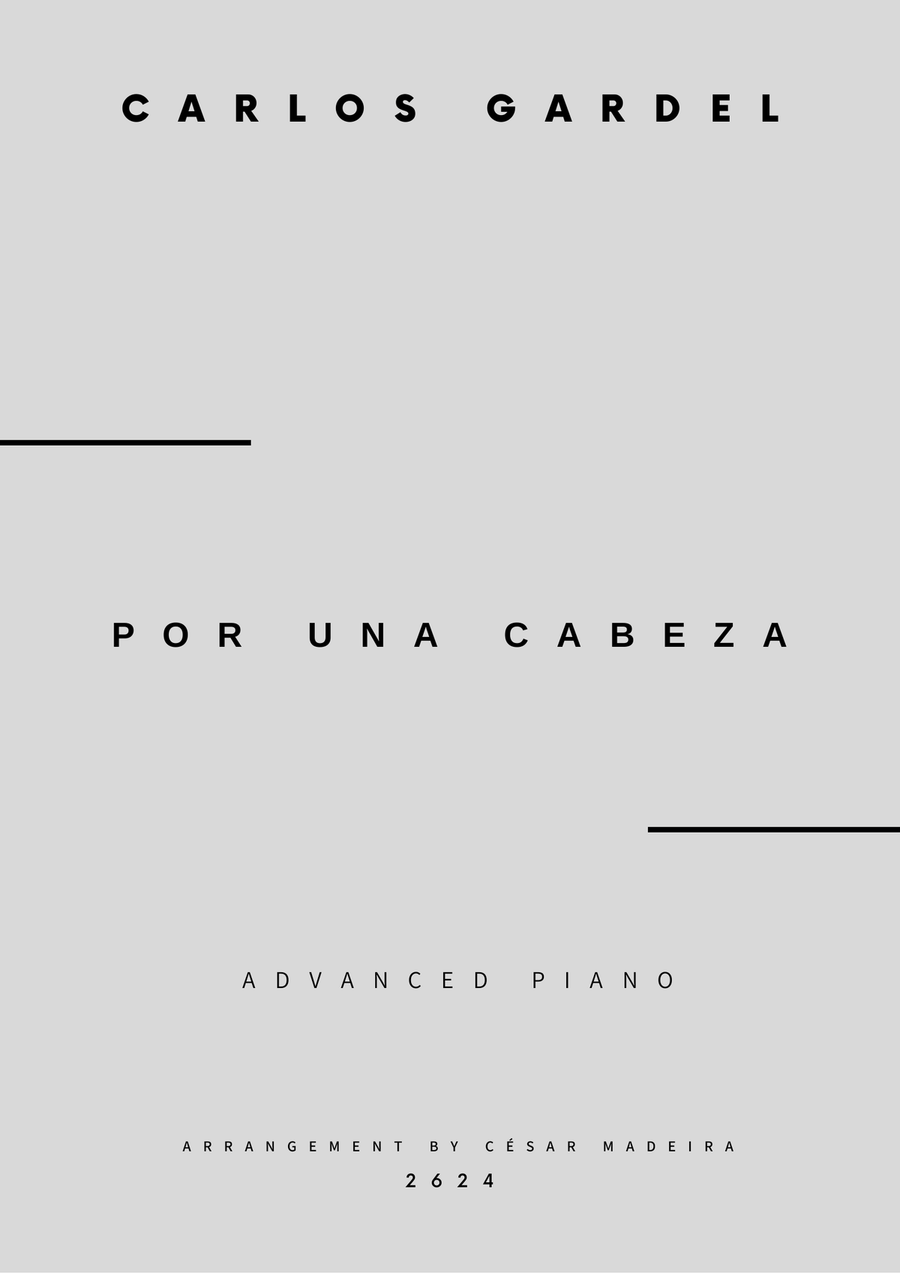 Por Una Cabeza - Advanced Piano - W/Chords (Full Score) Piano Solo scores gallery preview page 1
