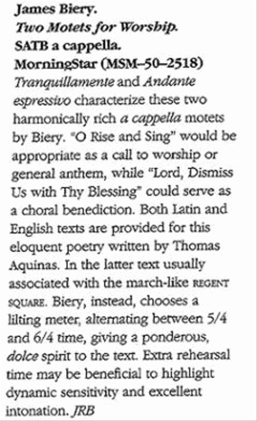 Two Motets for Worship 4-Part scores gallery preview page 1