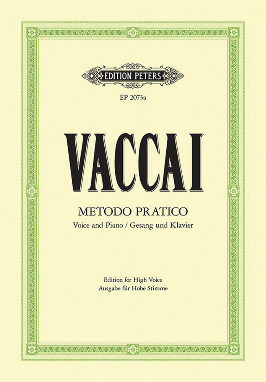 Metodo Pratico di Canto Italiano for Voice and Piano (High Voice) High Voice scores gallery preview page 1