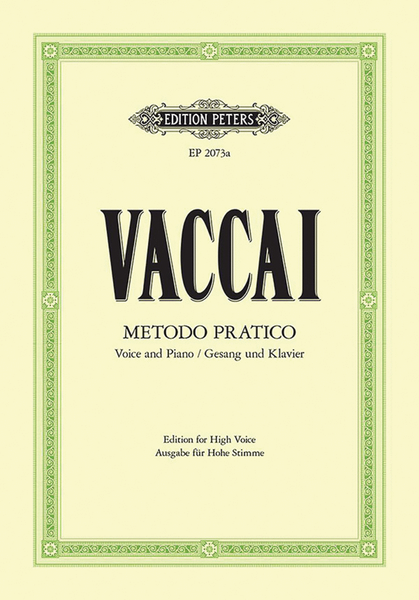 Metodo Pratico di Canto Italiano for Voice and Piano (High Voice)