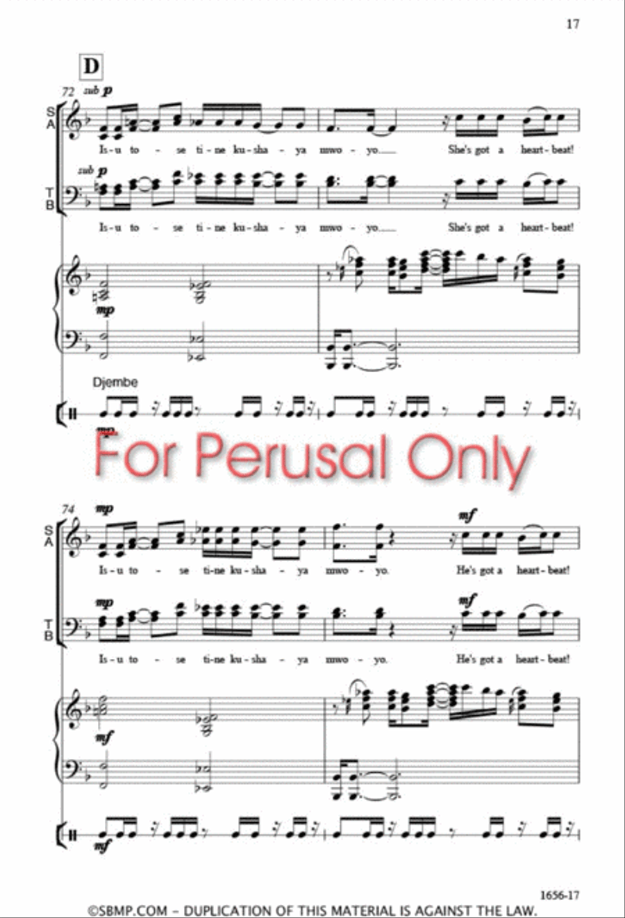 Heartbeat 4-Part scores gallery preview page 16