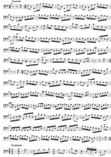 Bach - Cello Suite N.1 (Complete): Arranged for Electric Bass (NO TAB) image number null