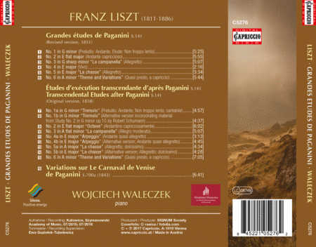 Franz Liszt: Transcendental Etudes After Paganini