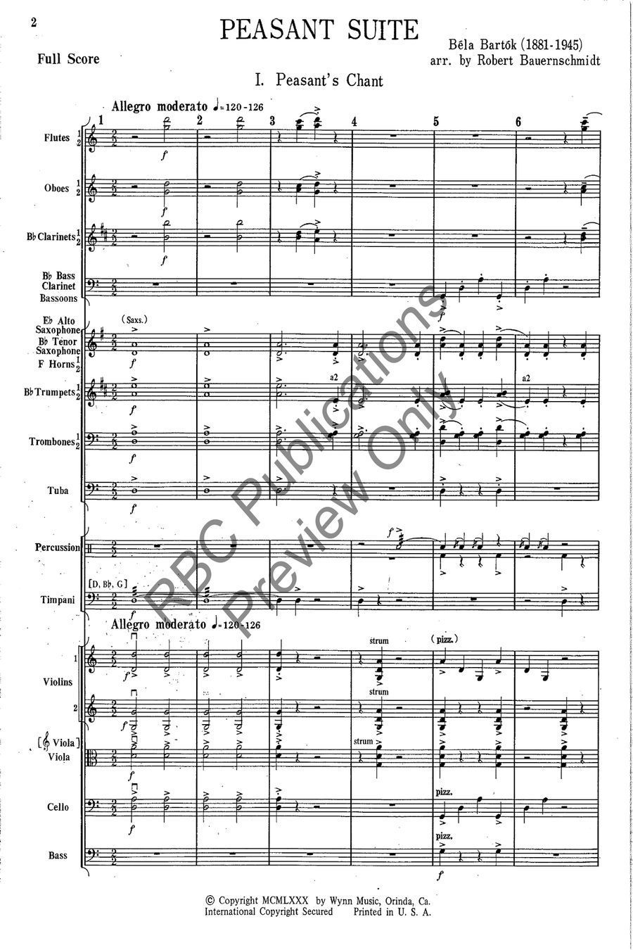 Peasant Suite Full Orchestra scores gallery preview page 3