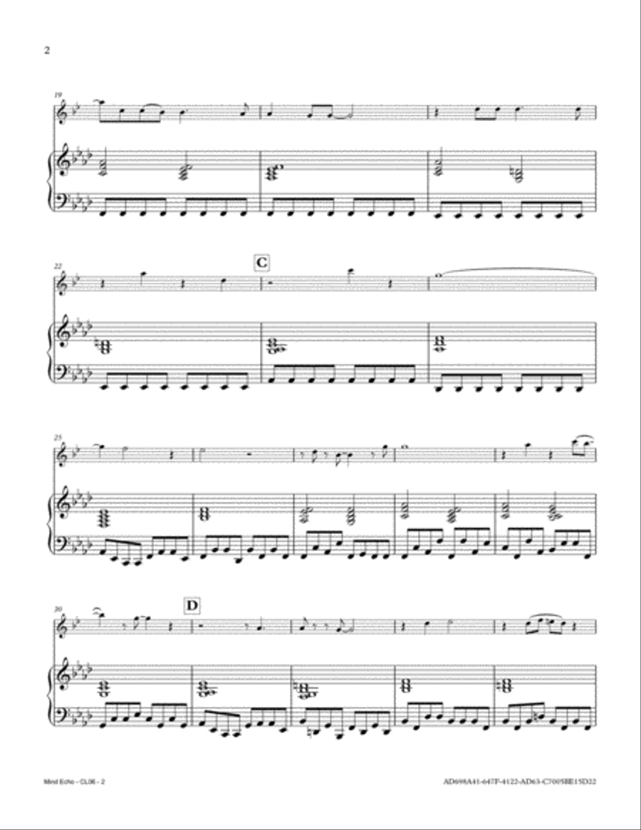 Mind Echo Clarinet Solo scores gallery preview page 2