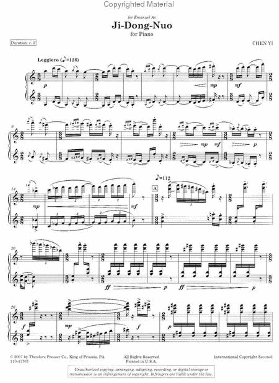 Ji-Dong-Nuo Chamber Music scores gallery preview page 2