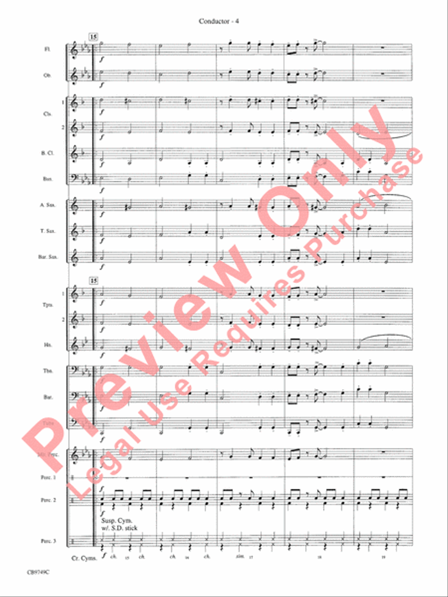 Sing, Sing, Sing Concert Band scores gallery preview page 6