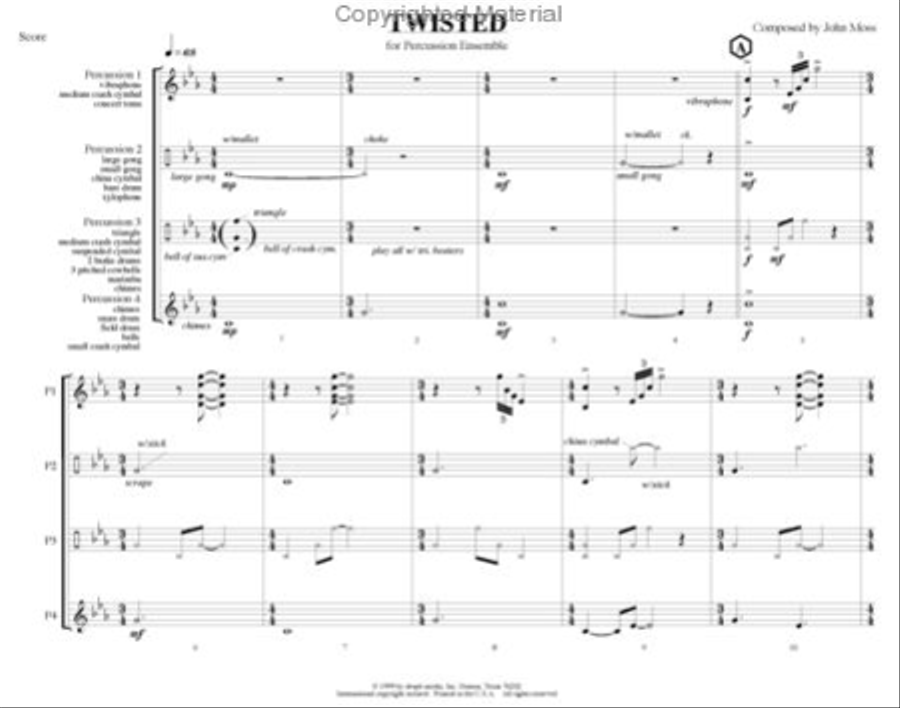 Twisted Percussion Ensemble scores gallery preview page 3