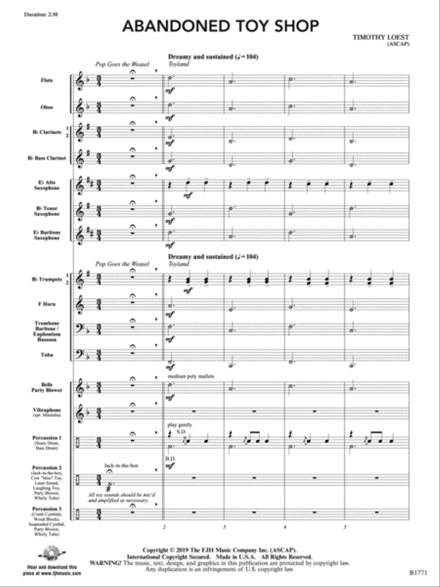 Abandoned Toy Shop: Score Concert Band scores gallery preview page 3