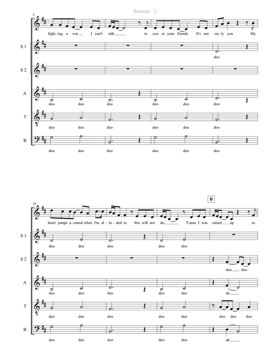 Bravado 4-Part scores gallery preview page 2