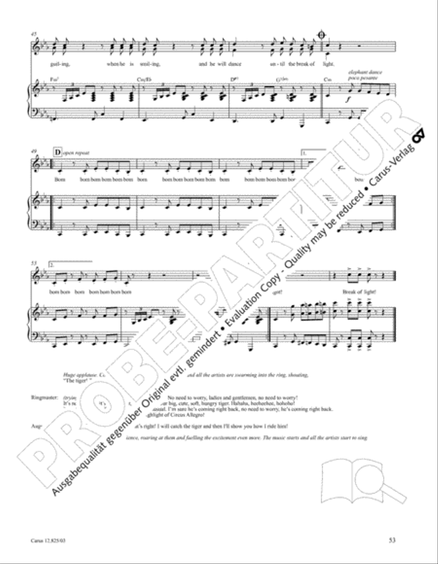 Circus Allegro Circus Allegro Choir scores gallery preview page 54