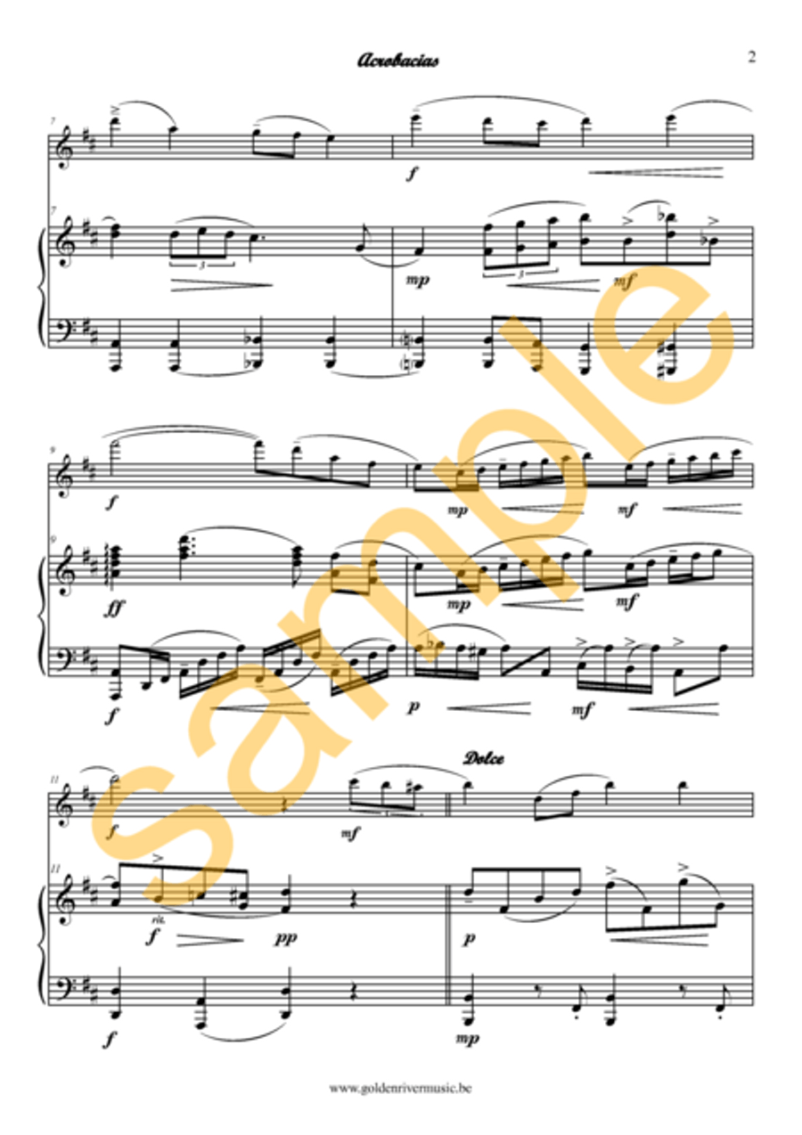Acrobacias / Acrobatics for flute Flute Solo scores gallery preview page 3