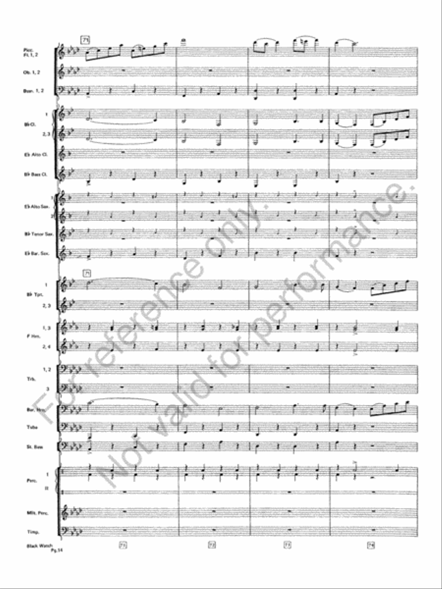Black Watch Black Watch Concert Band scores gallery preview page 15