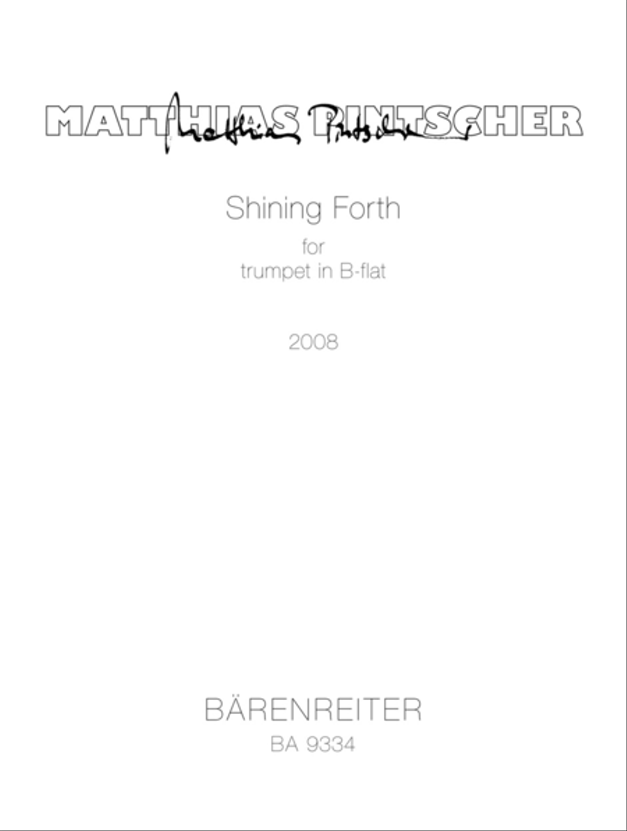 Shining Forth for trumpet in Bb or C (2008, rev. 2012) B-Flat Trumpet scores gallery preview page 1