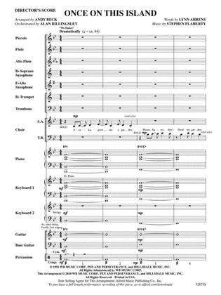 Once on This Island: A Choral Medley: Score
