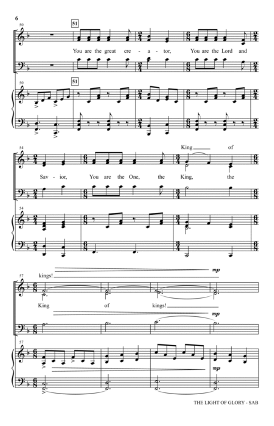 The Light Of Glory 3-Part scores gallery preview page 5